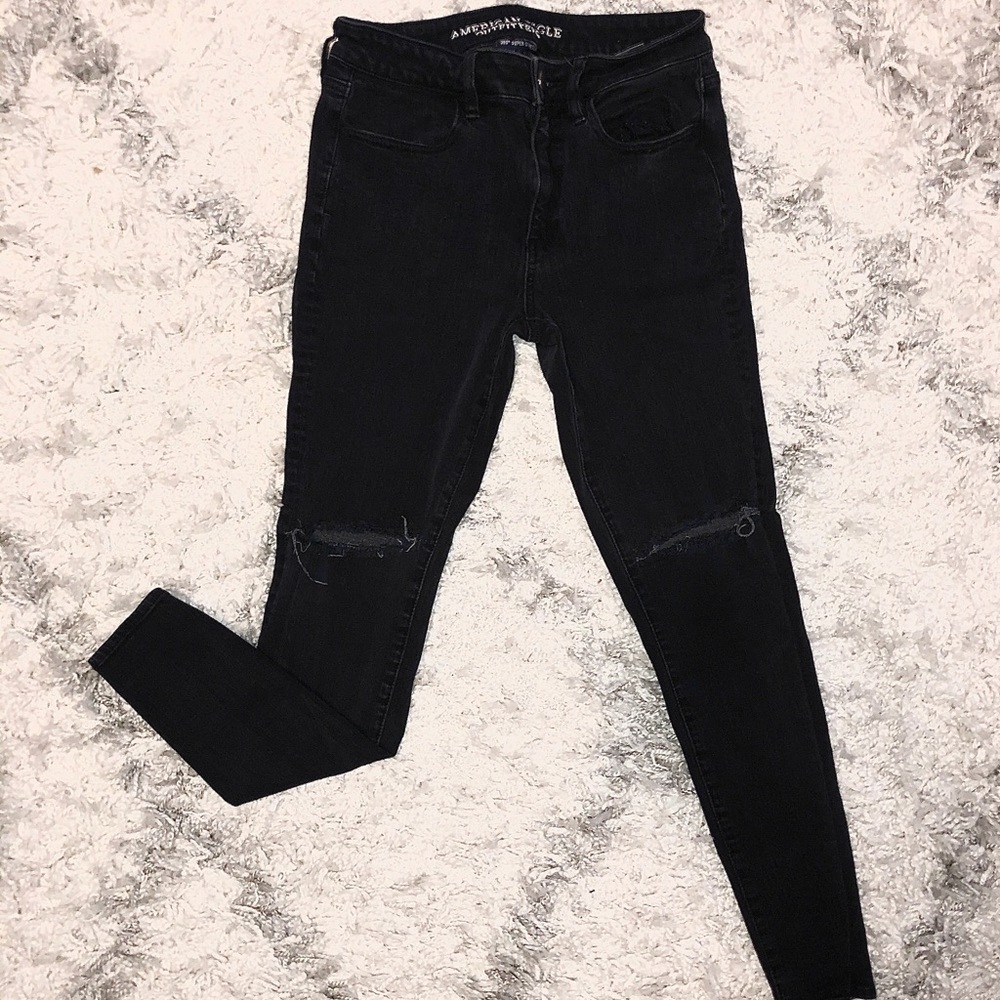 High-Rise American Eagle Distressed Jeans
